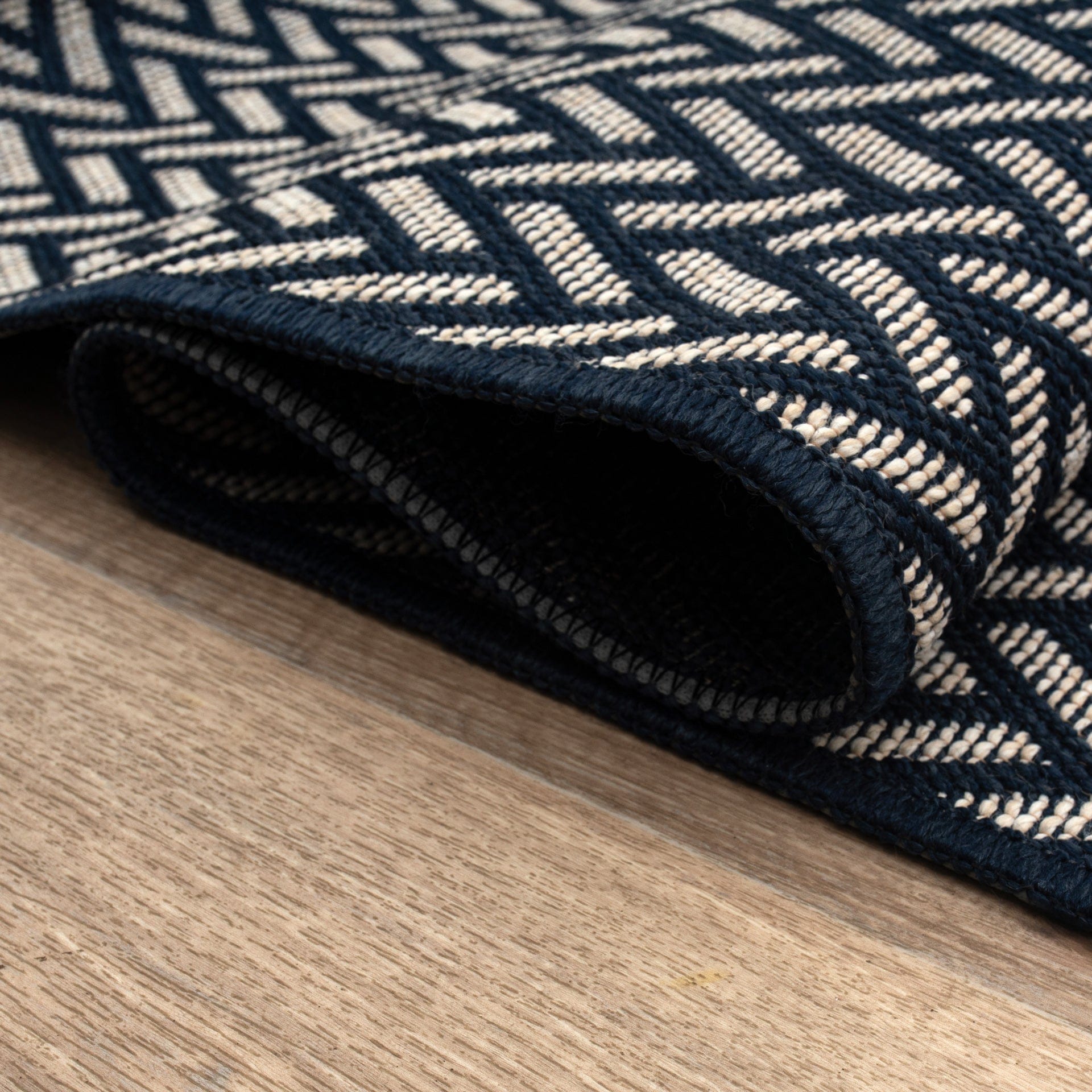 East Green Haussmann Chevron Outdoor Area Rug