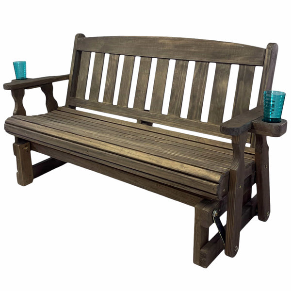 Amish Casual Mission Wood Porch Glider