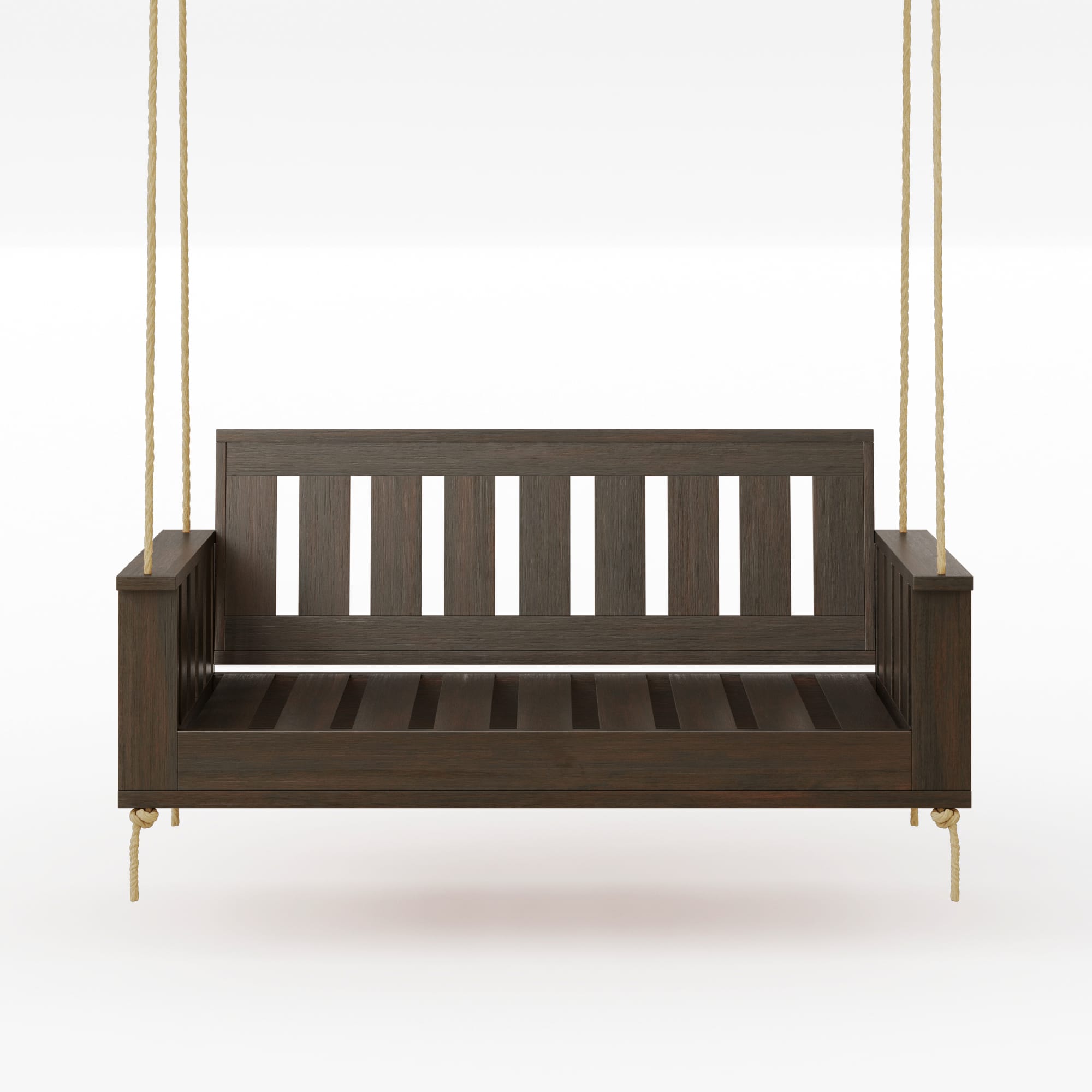 Amish Casual Rockford Daybed Swing Package with Included Cushions, Sofa, Dark Walnut Stain
