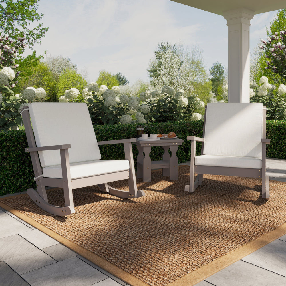 Amish Casual Deep Seated Outdoor Rocking Chair with Cushion