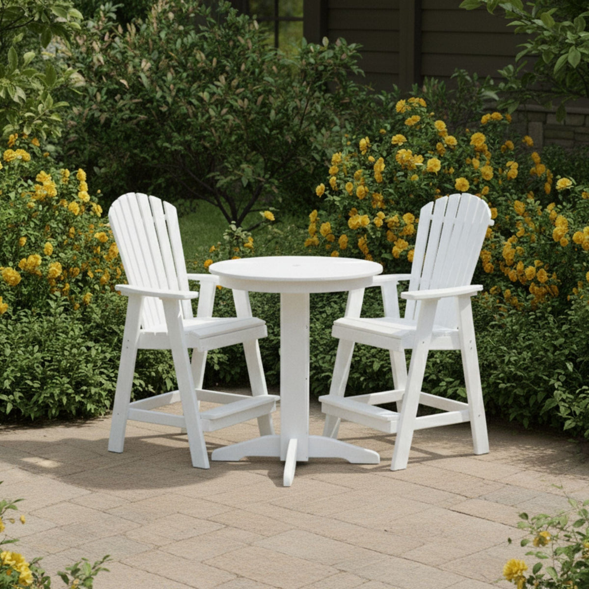 Keystone Amish Co. Sunburst 3-Piece Counter Height Dining Set with Rou