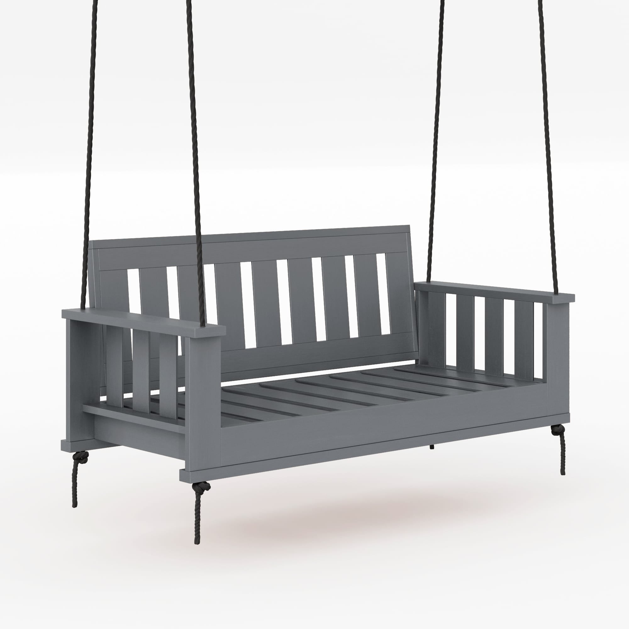Amish Casual Rockford Daybed Swing Package with Included Cushions, Sofa, Dovetail Grey Paint