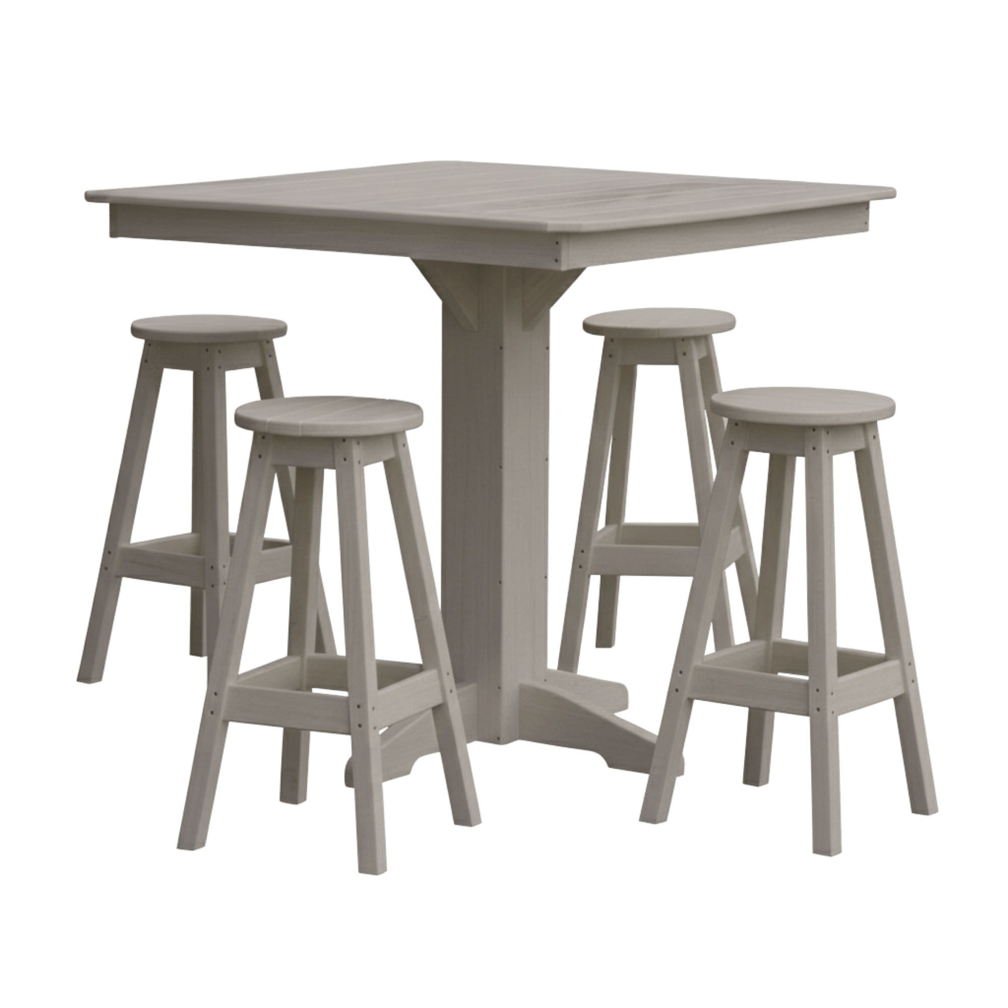 Keystone Amish Co. Sierra 5-Piece Poly Bar Stool Dining Set