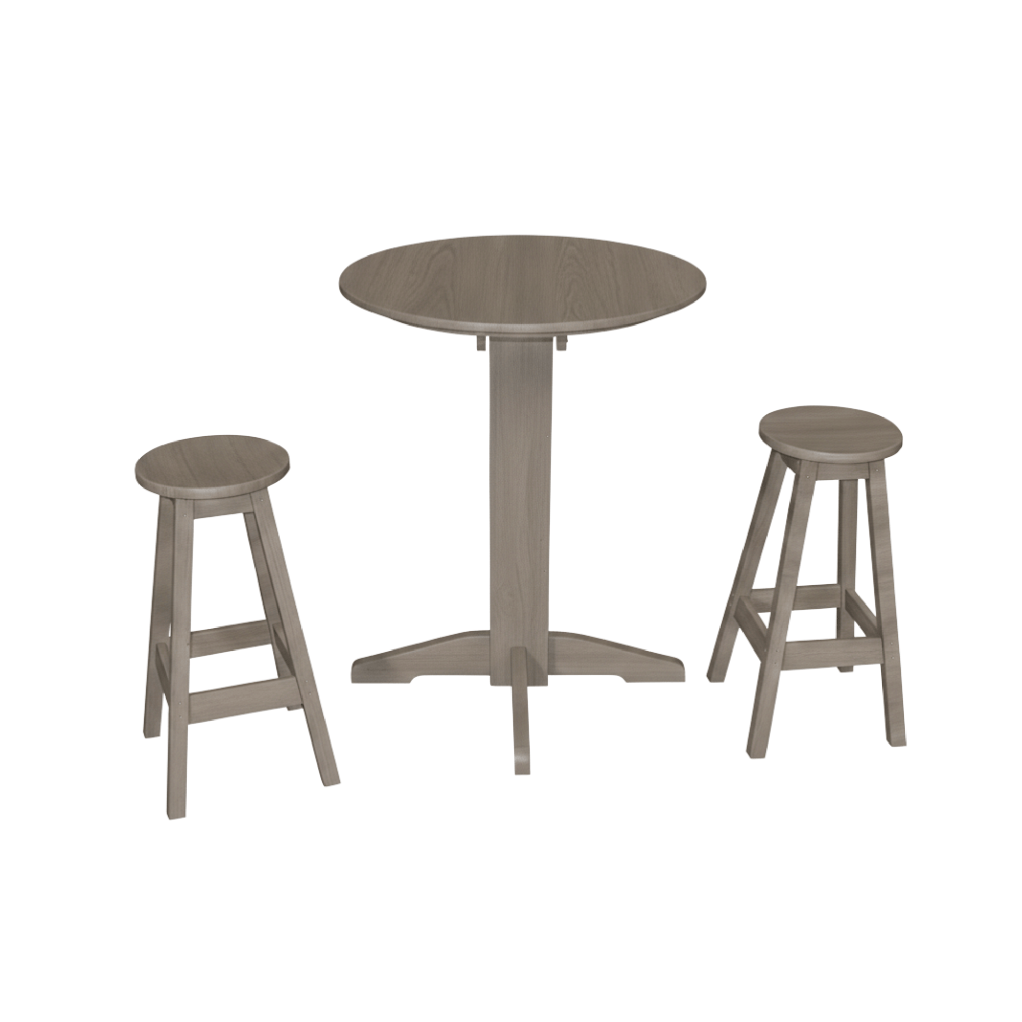 Keystone Amish Co. Sierra 2 Person Poly Round Bar Dining Set