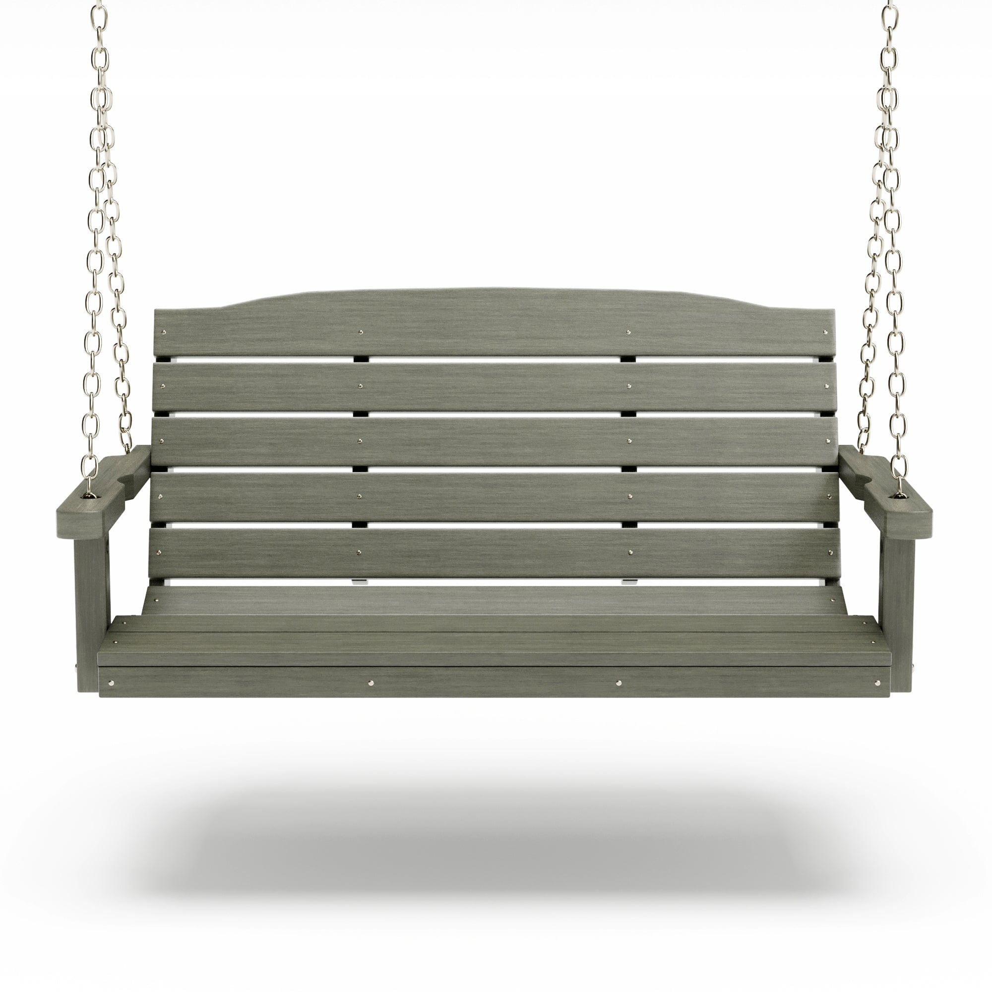 SimplyPoly 4 Foot Amish Made Classic Recycled Plastic Porch Swing, Driftwood Grey Wood Grain
