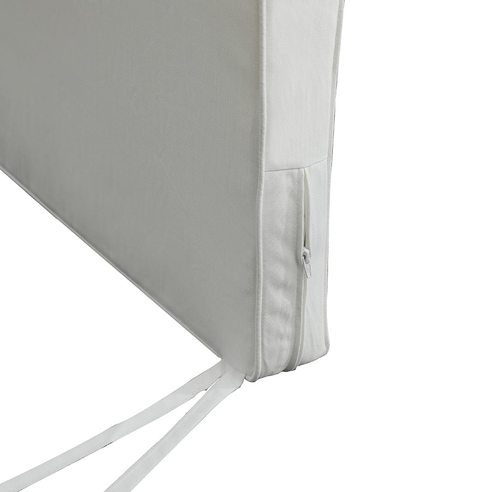 Amish Casual Roll Back Swing with White Bench Cushion
