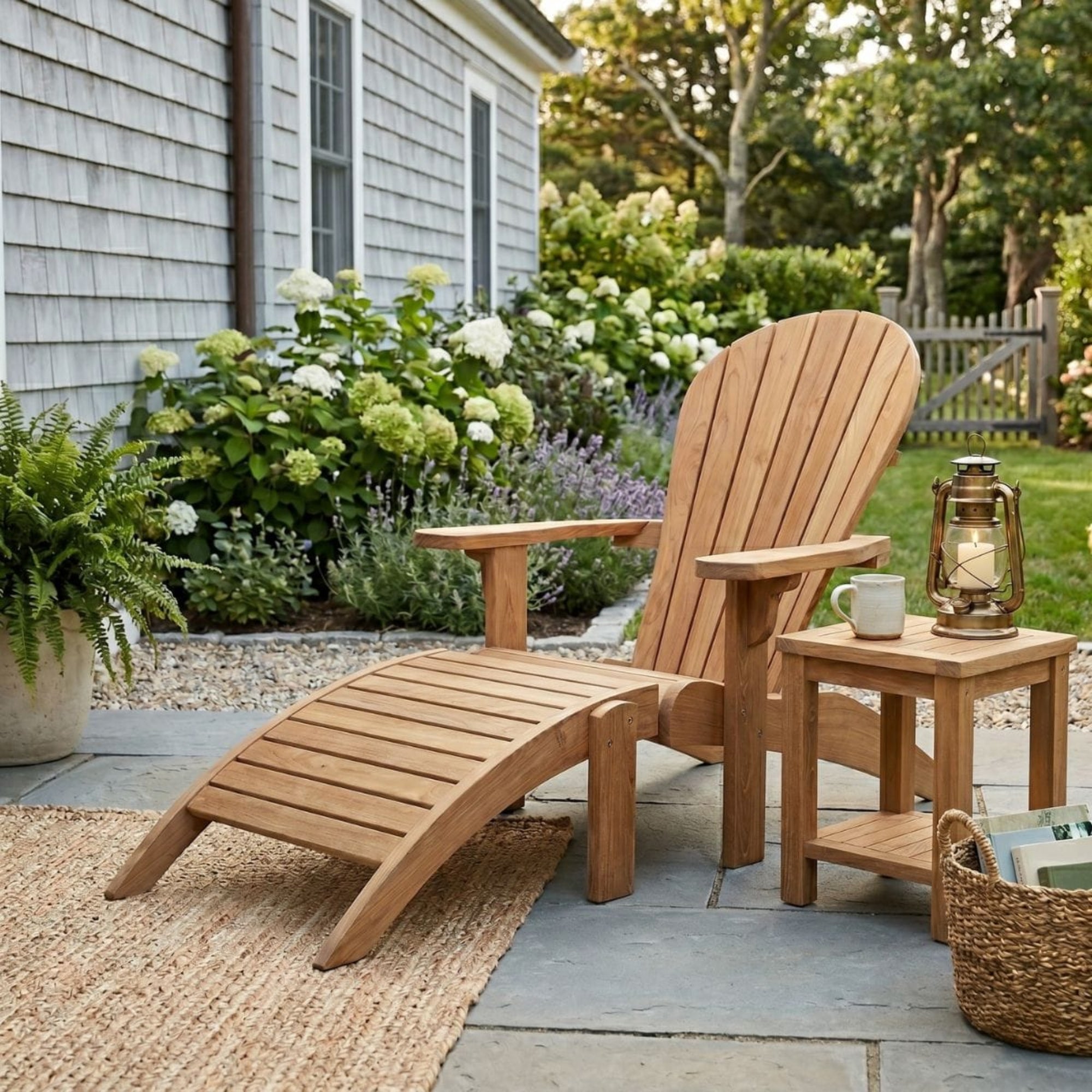 East Green Grade-A Teak Outdoor Ottoman