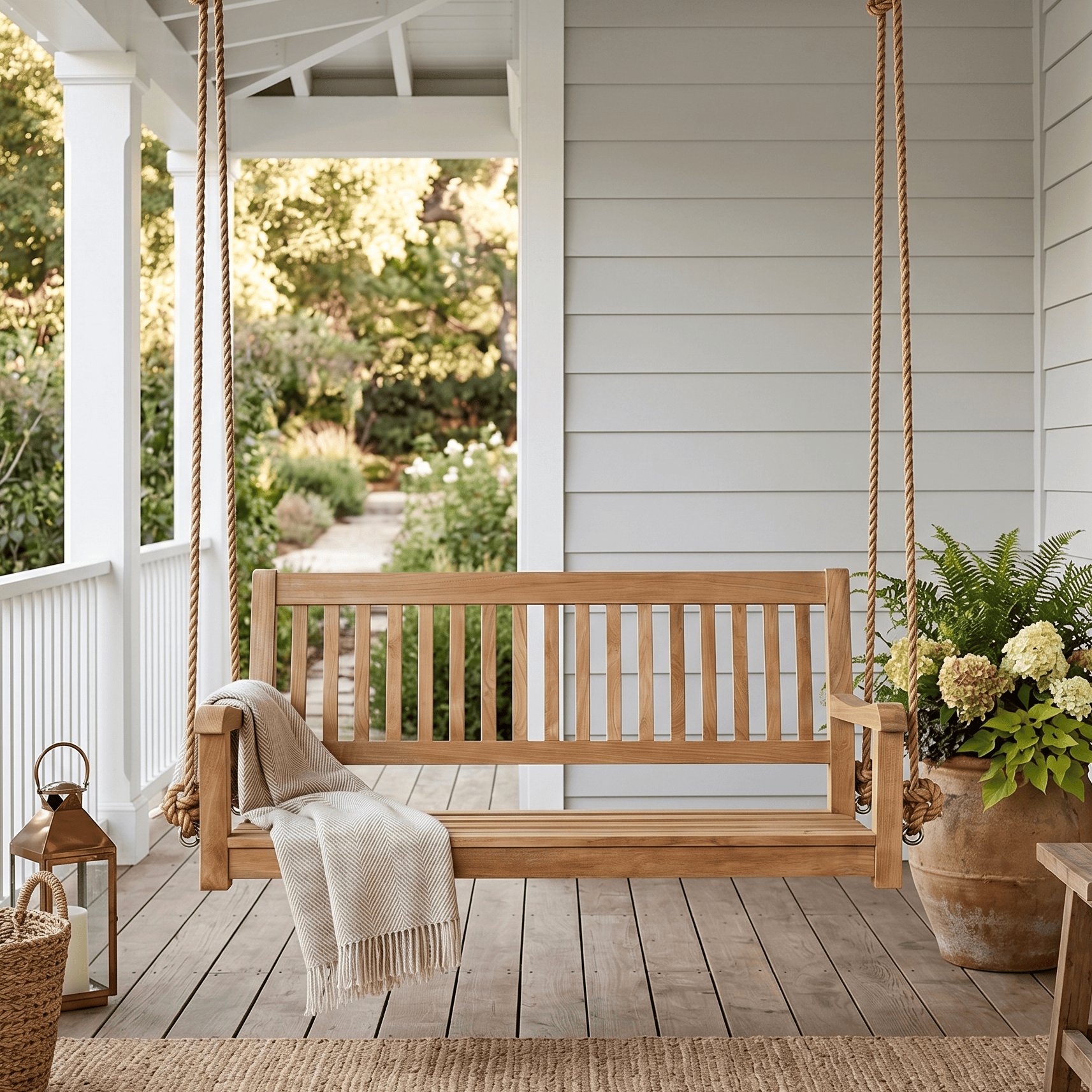 East Green Fairmont Grade-A Teak Porch Swing