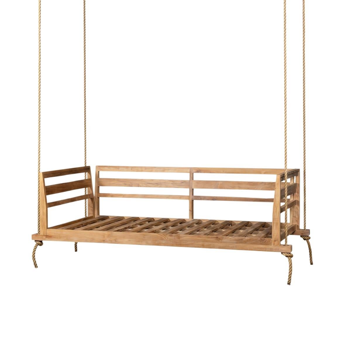 East Green Caldwell Grade-A Teak Twin Porch Swing Bed