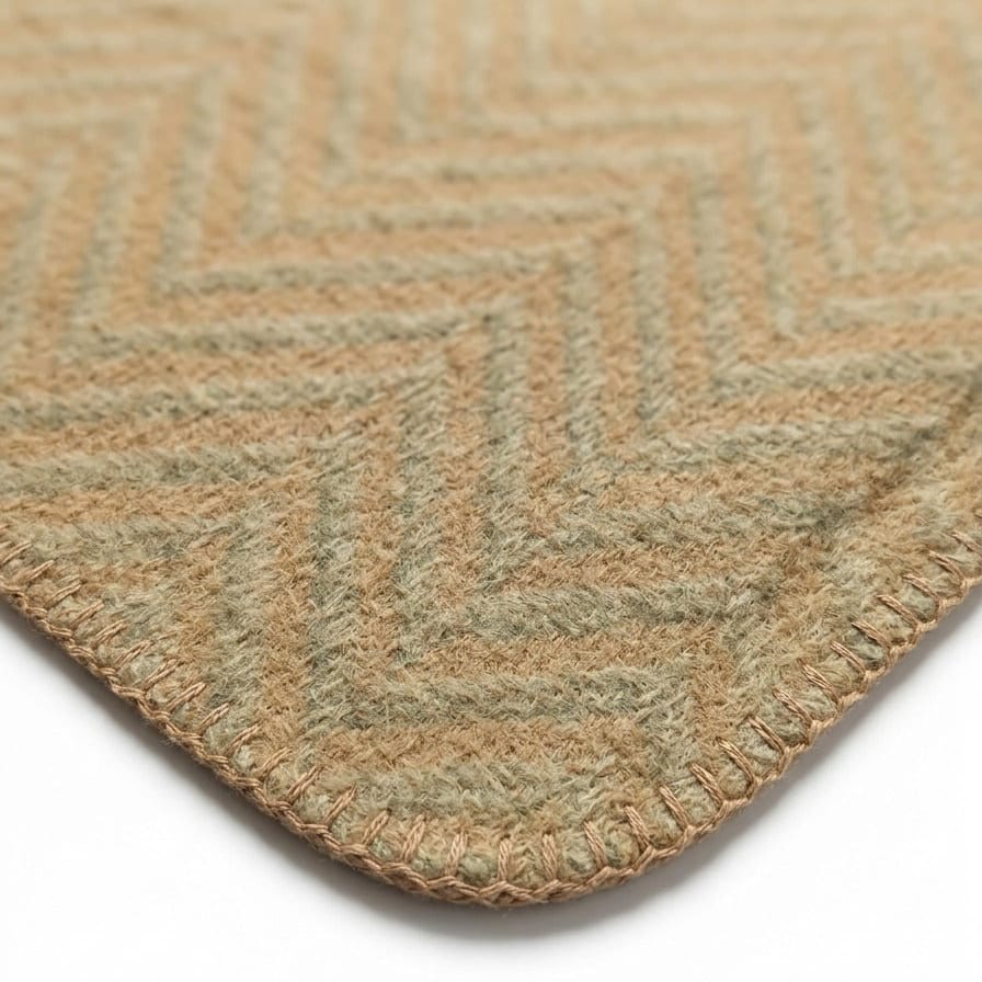 East Green Chevron Outdoor Throw Blanket