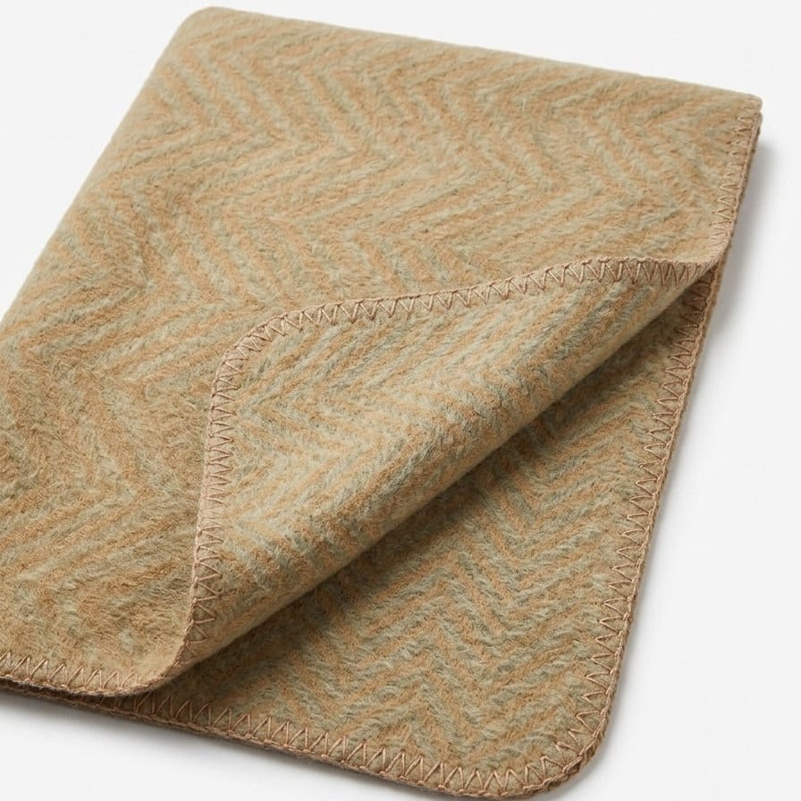East Green Chevron Outdoor Throw Blanket