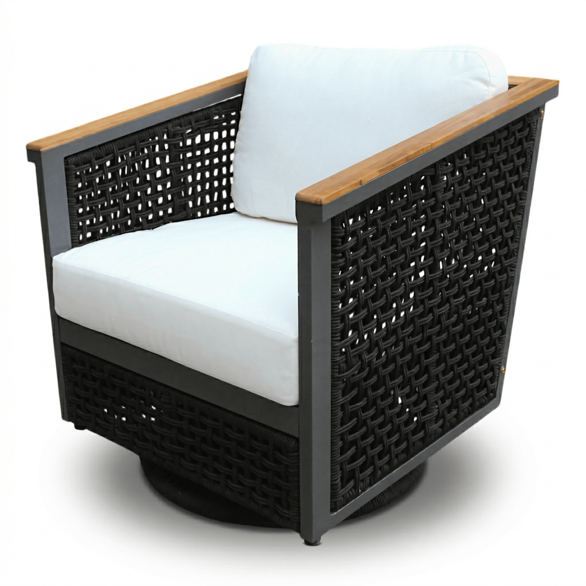 East Green Linden Patio Swivel Chair