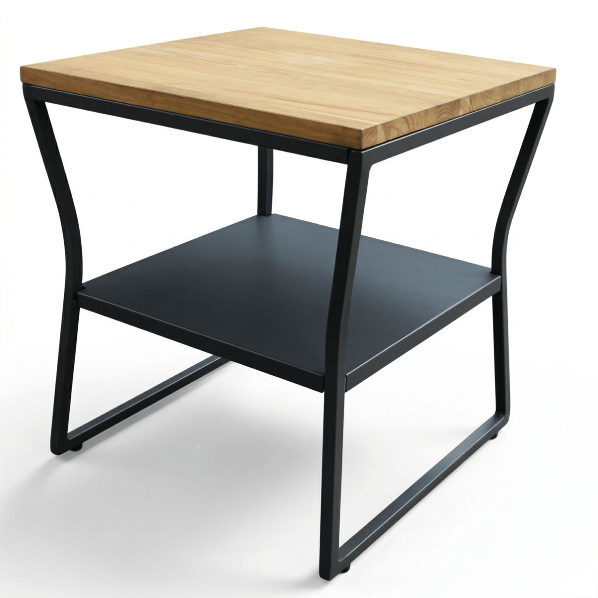East Green Linden Teak and Aluminum Side Table