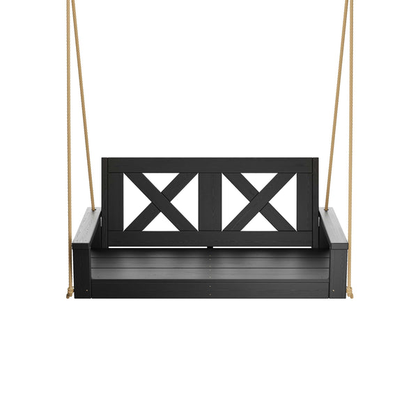 Porchgate Amish Heavy Duty 700 Lb 5-Foot Farmhouse Porch Swing - Tricorn Black