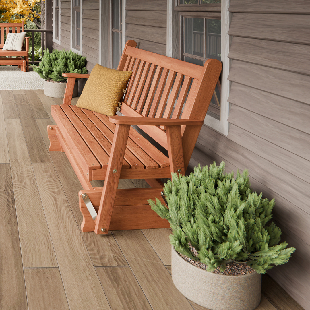 Keystone Amish Co. Franklin Red Cedar Porch Glider