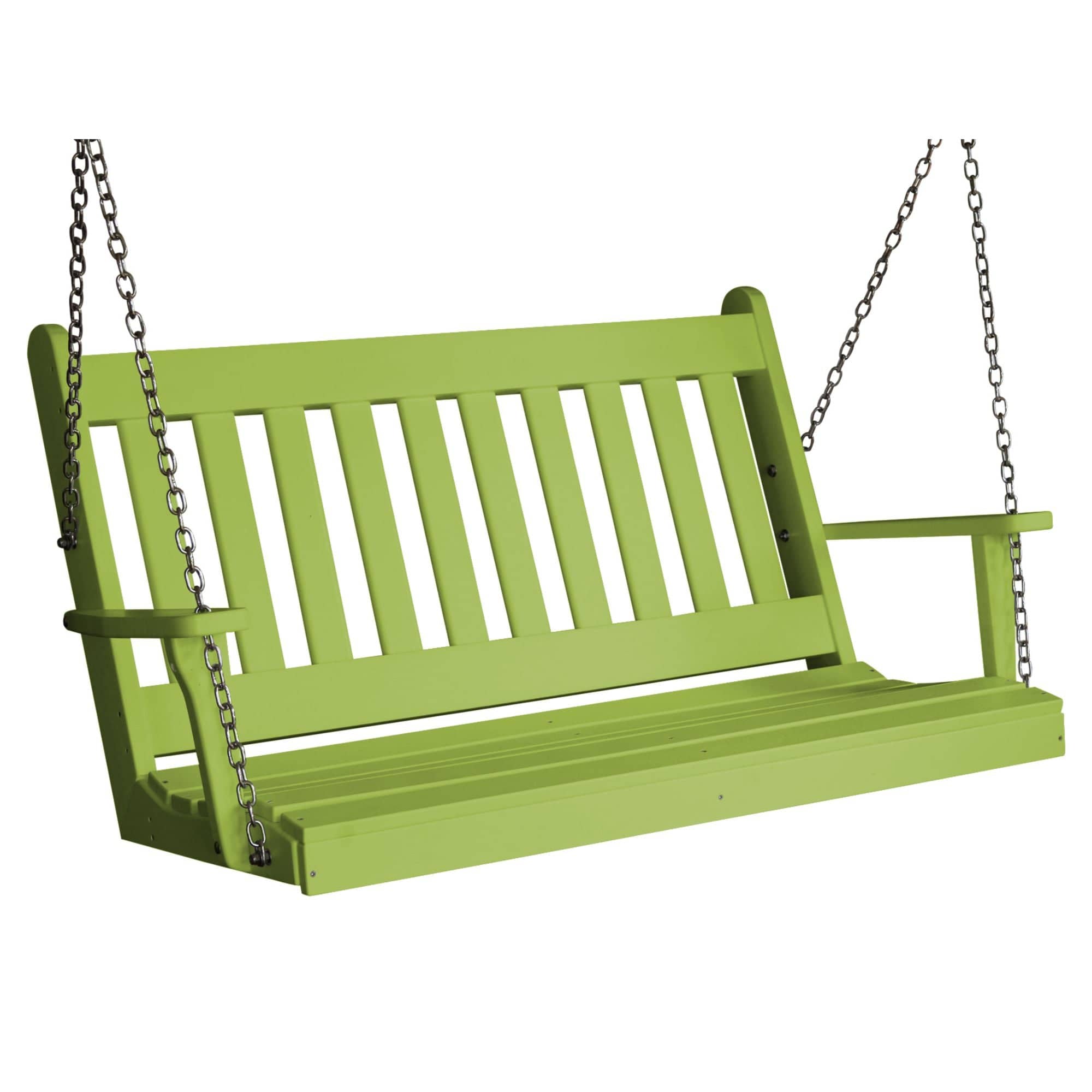 Keystone Amish Co. 4 Foot Franklin Poly Composite Porch Swing, Tropical Lime