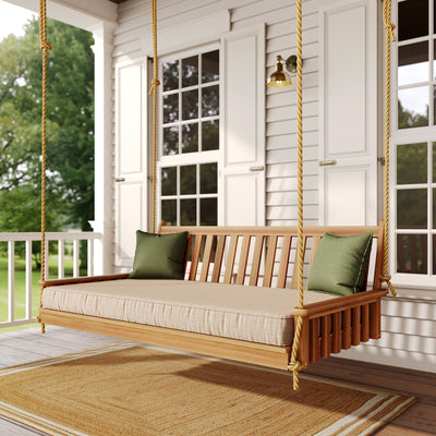 Franklin Red Cedar Swing Bed in Natural Stain