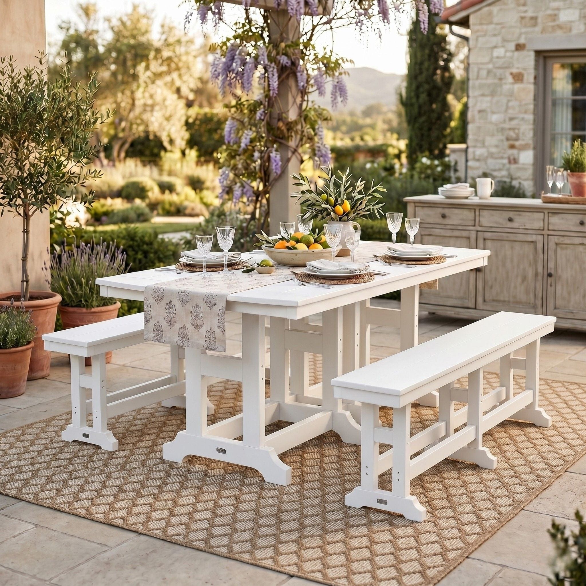 Berlin Gardens Garden Classic Rectangular Poly Lumber Dining Table