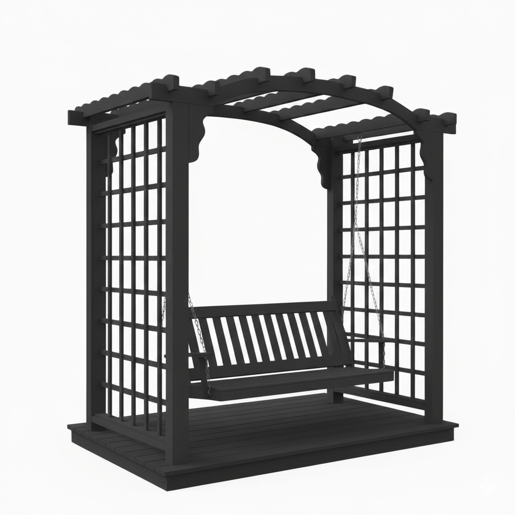 Heritage Lawncraft Georgetown Cedar Arbor Stand with Swing