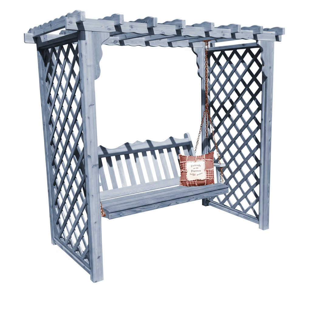 Heritage Lawncraft Manchester Cedar Garden Arbor with Swing