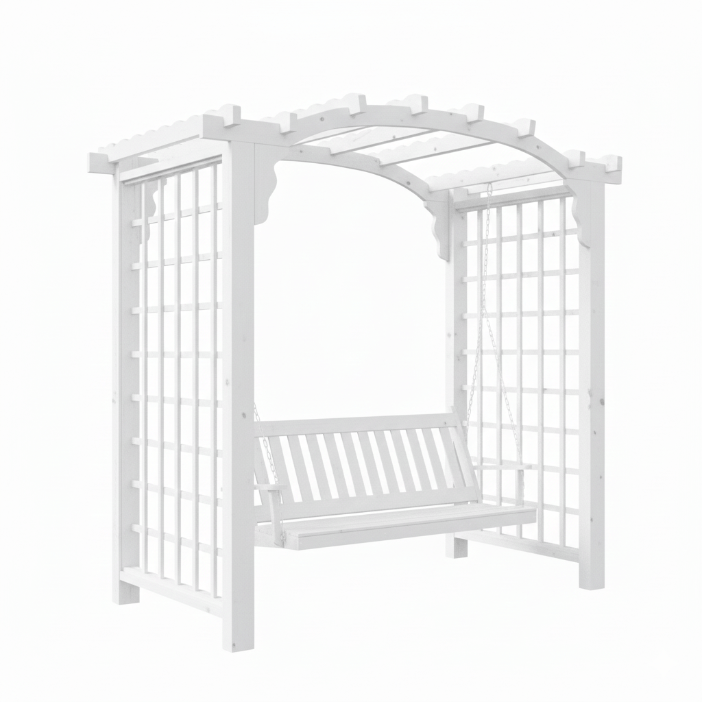 Heritage Lawncraft Georgetown Cedar Arbor Stand with Swing