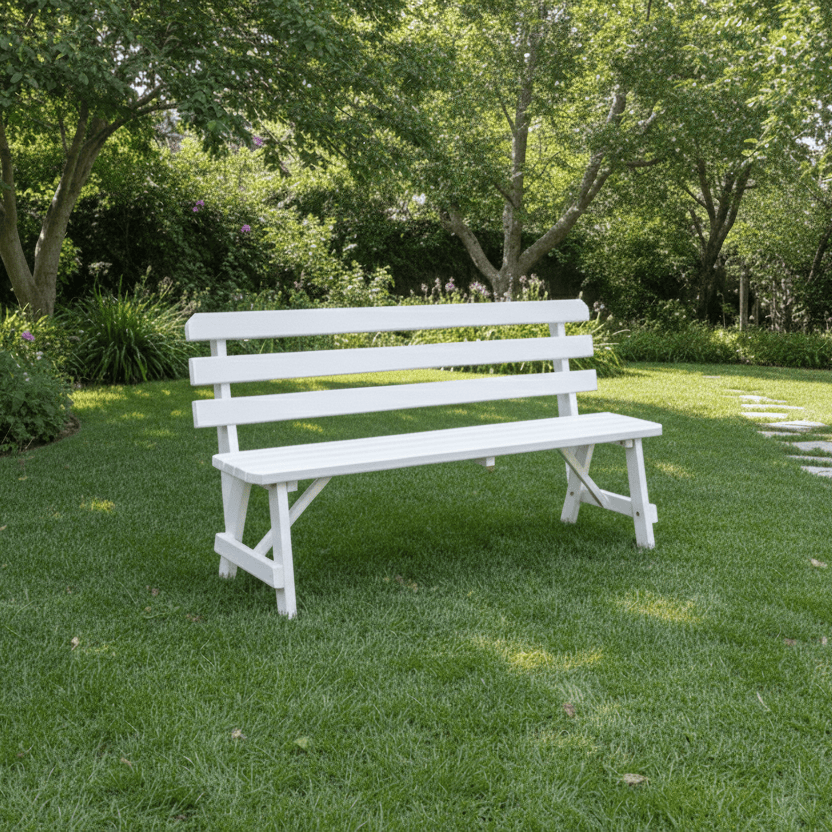 Keystone Amish Co. Traditional Wooden Backed Outdoor Bench