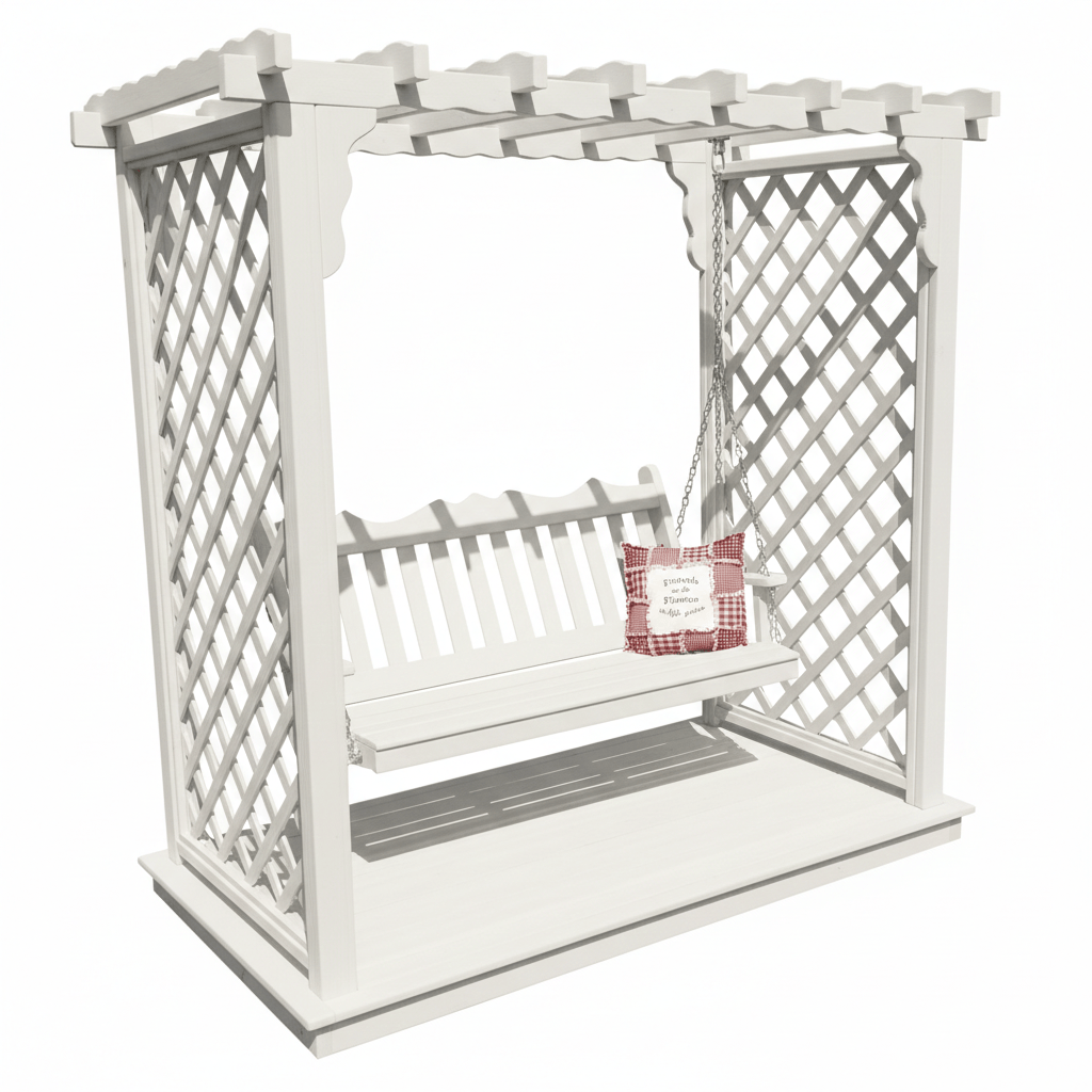 Heritage Lawncraft Manchester Cedar Garden Arbor with Swing