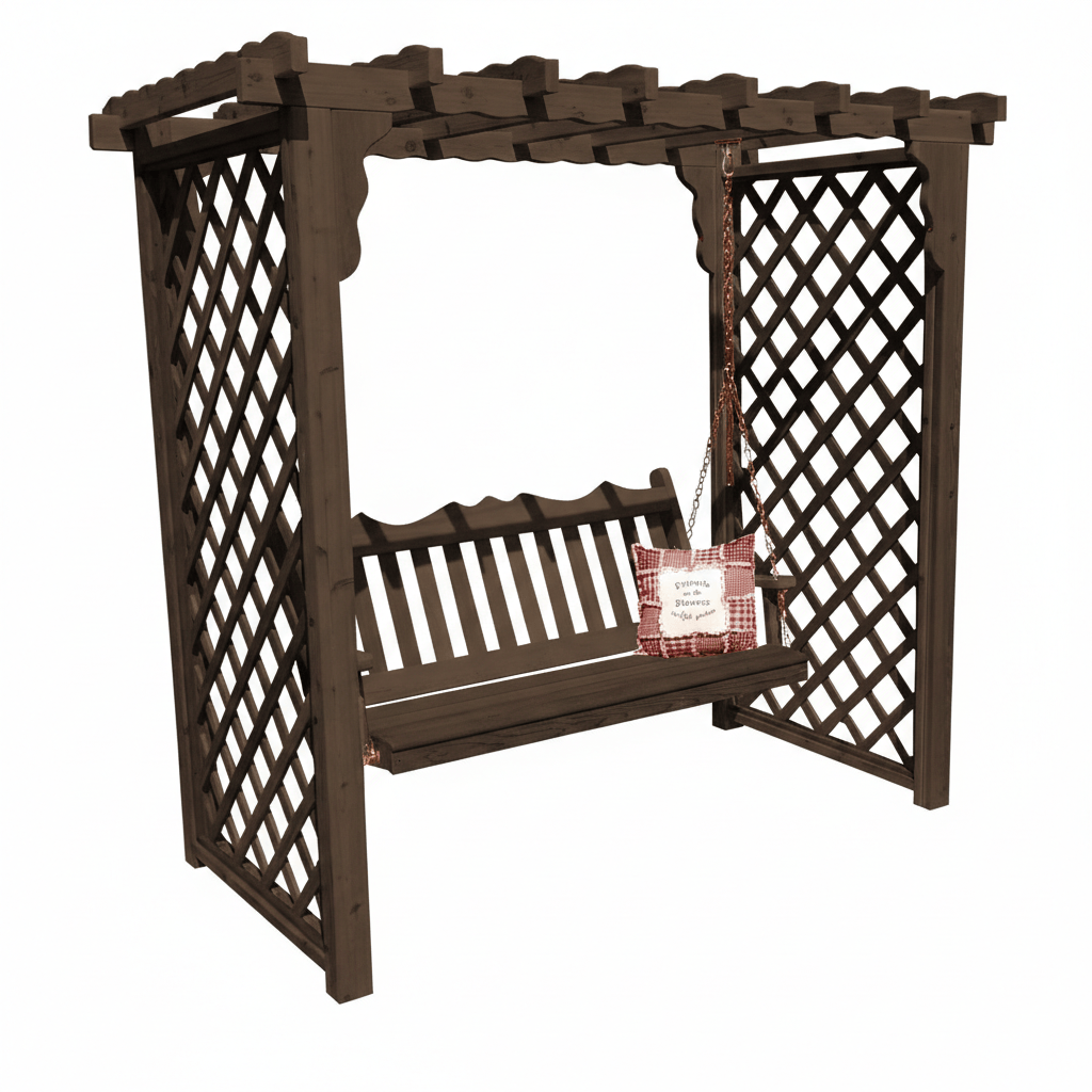 Heritage Lawncraft Manchester Cedar Garden Arbor with Swing