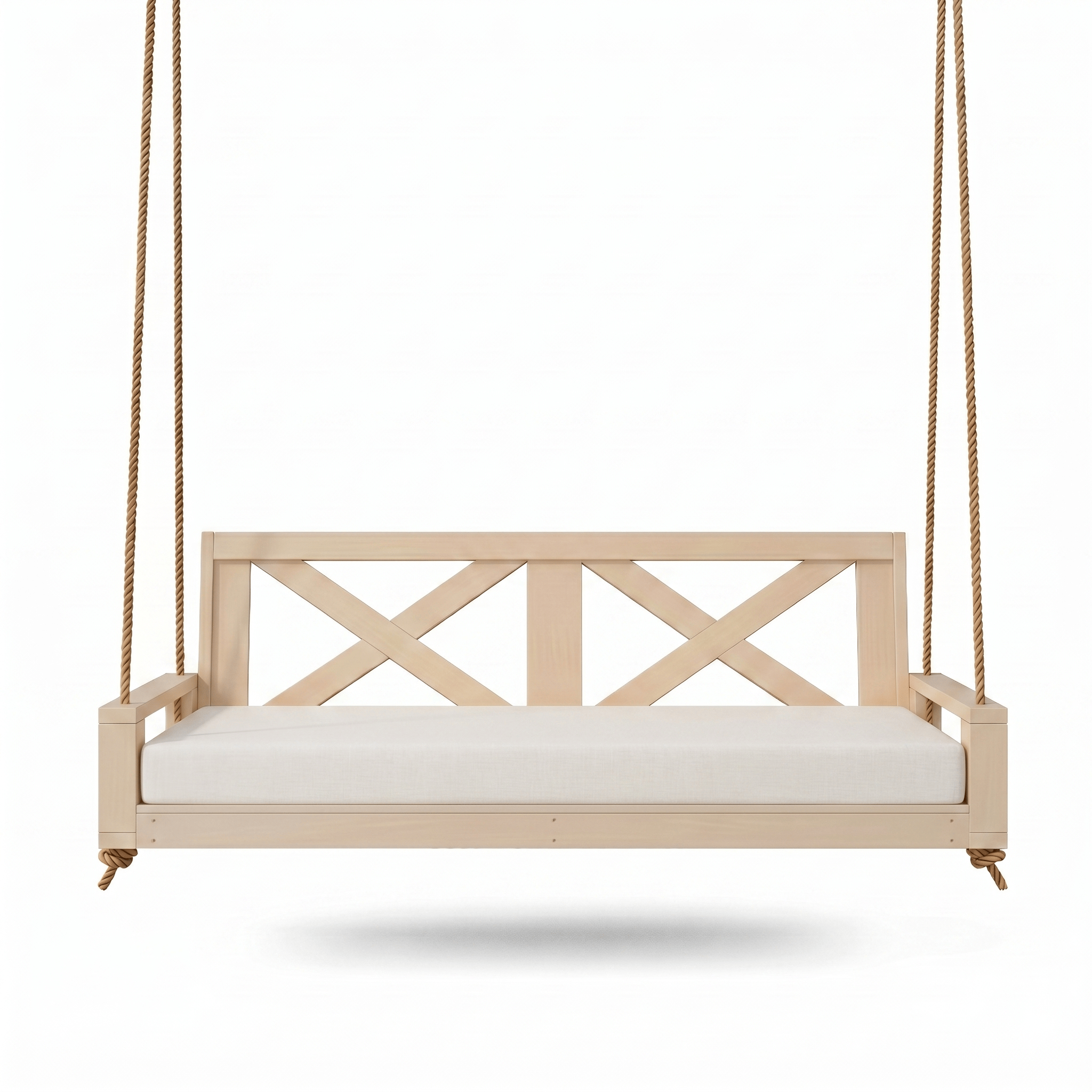 Amish Casual Malvern Porch Swing Bed, 4 Ft Relaxed Khaki