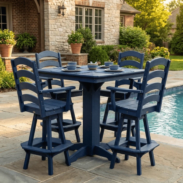 Keystone Amish Co. Josie 5-Piece Poly Outdoor Bar Dining Set