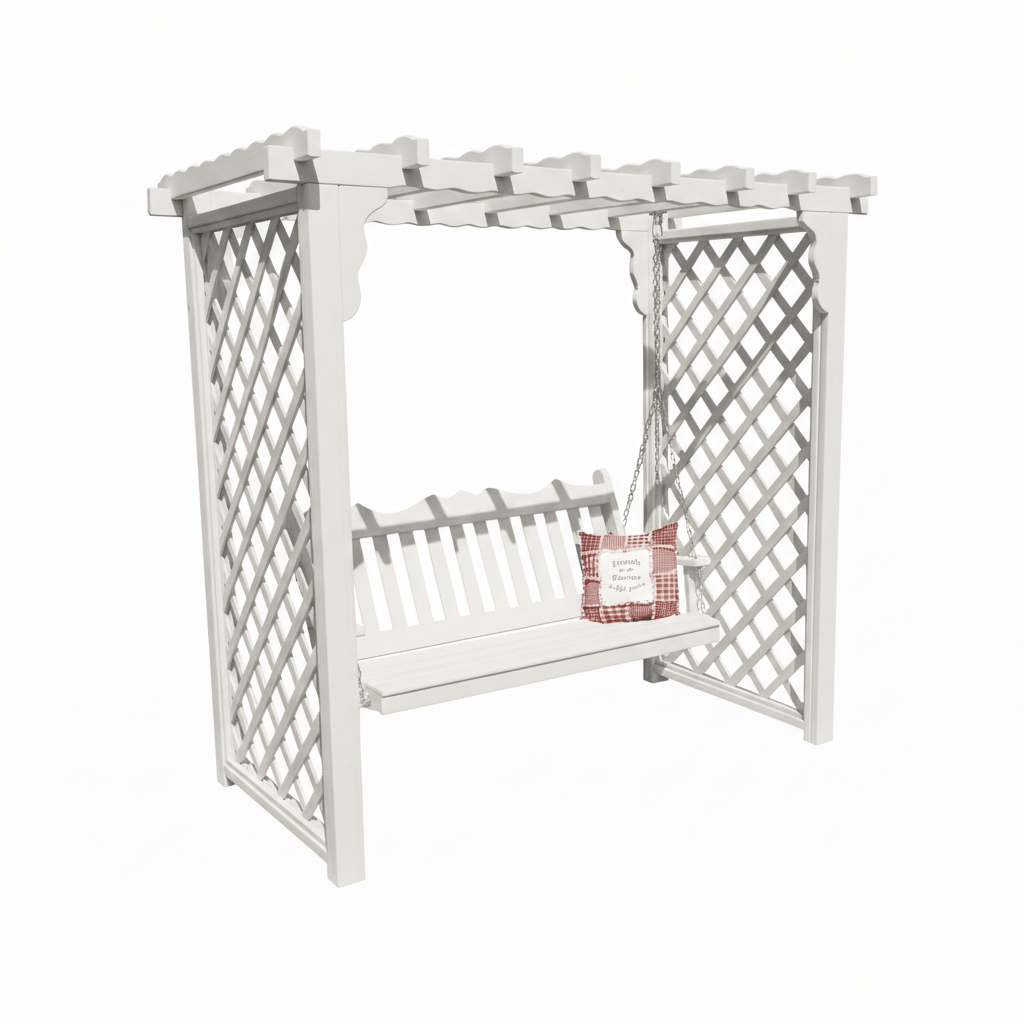 Heritage Lawncraft Manchester Cedar Garden Arbor with Swing