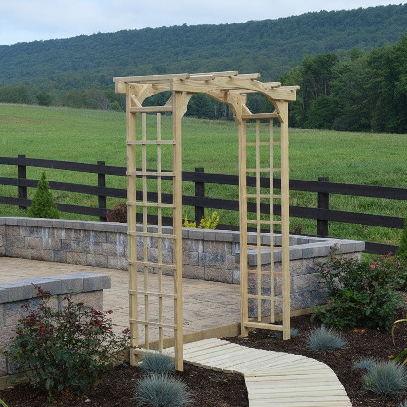 Heritage Lawncraft Newport Pressure Treated Wooden Garden Arbor