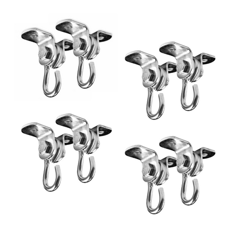 Barn-Shed-Play Stainless Steel E Hook Swing Hangers (Set of 4)
