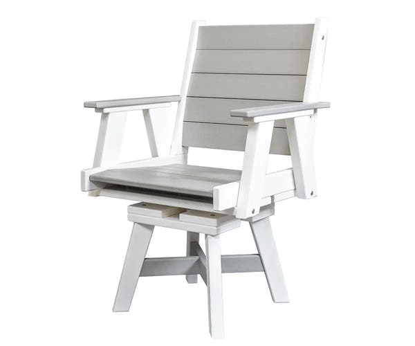 Hershyway Shadow Poly Composite Swivel Dining Chair
