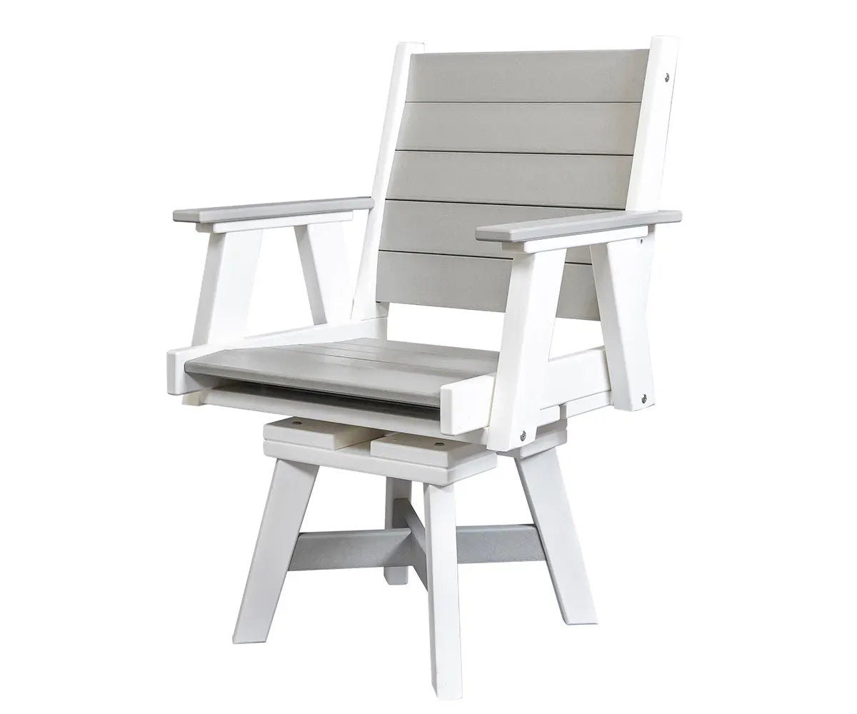 Hershyway Shadow Poly Composite Swivel Dining Chair