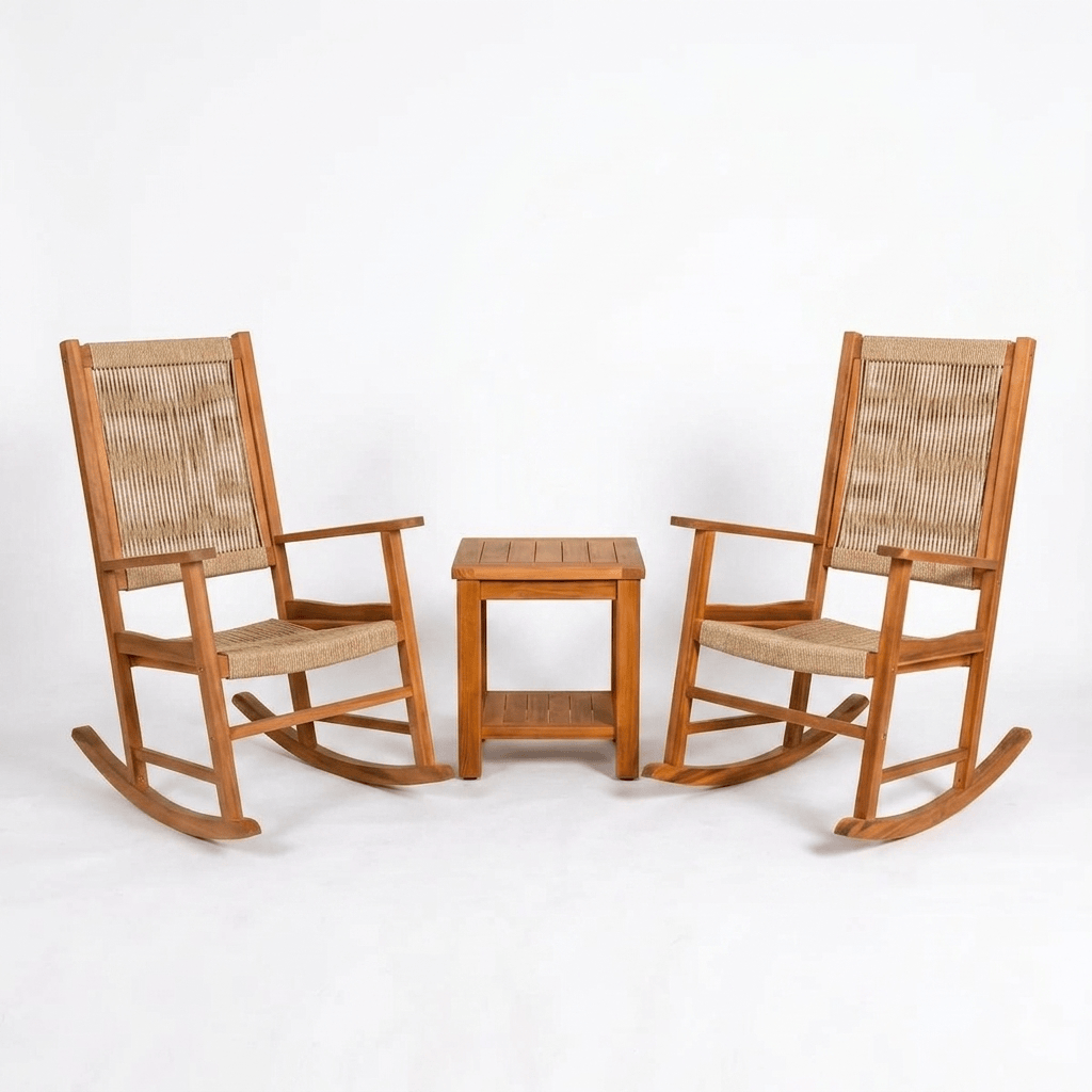 East Green Hudson Rocking Chair Conversation Set