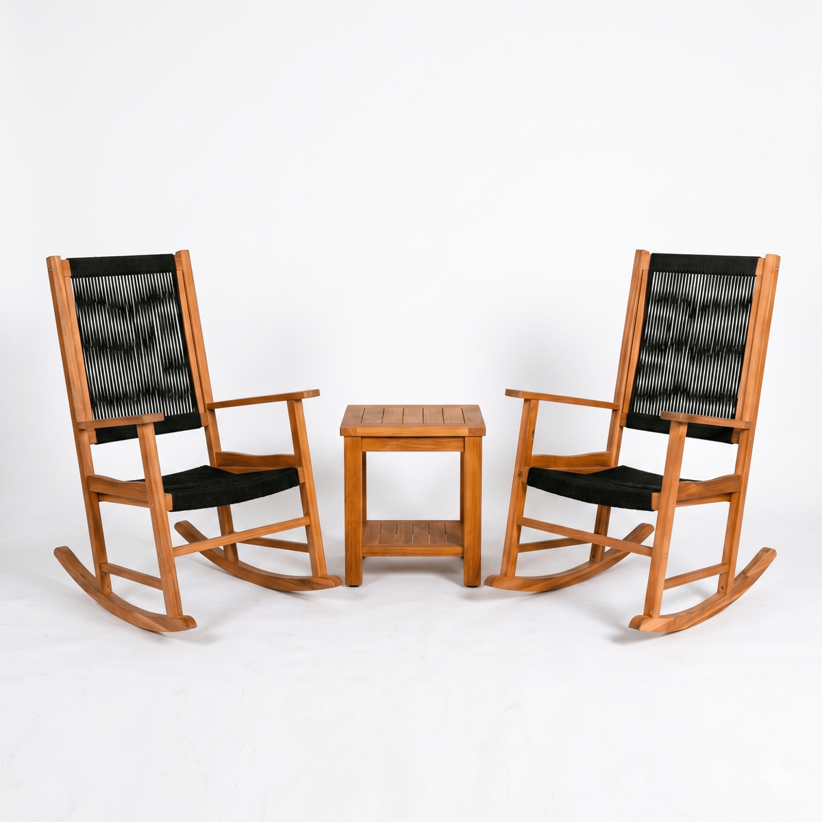 Hudson Conversation Set with Table, Black