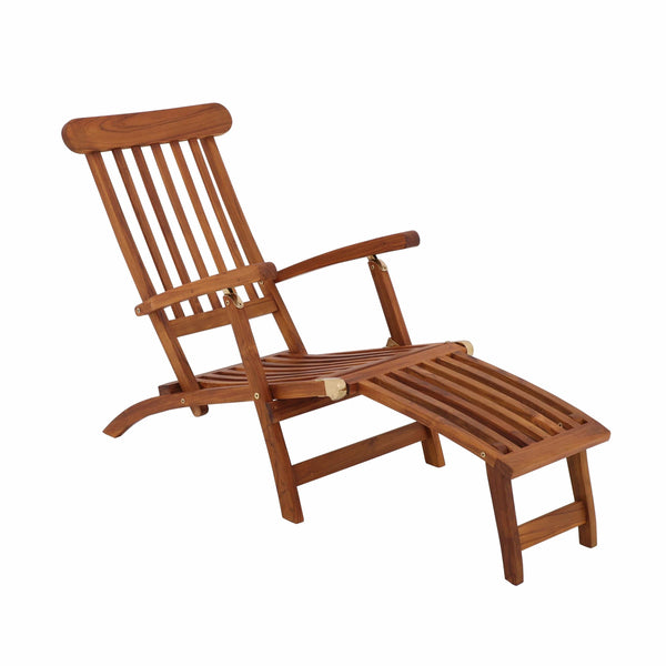 Telluride Teak Outdoor Sun Lounger Steamer