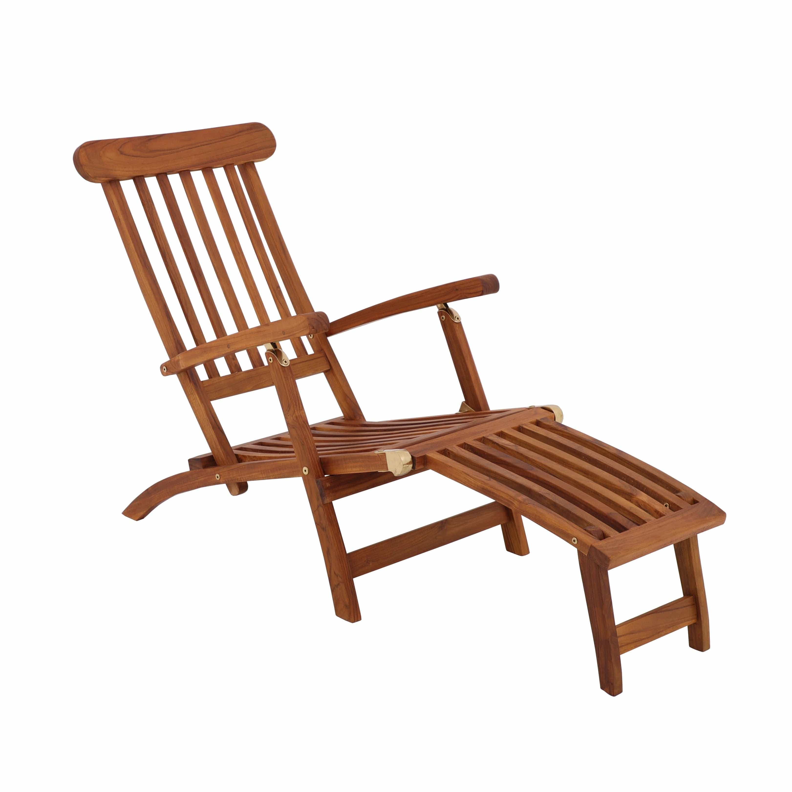 Telluride Teak Outdoor Sun Lounger Steamer