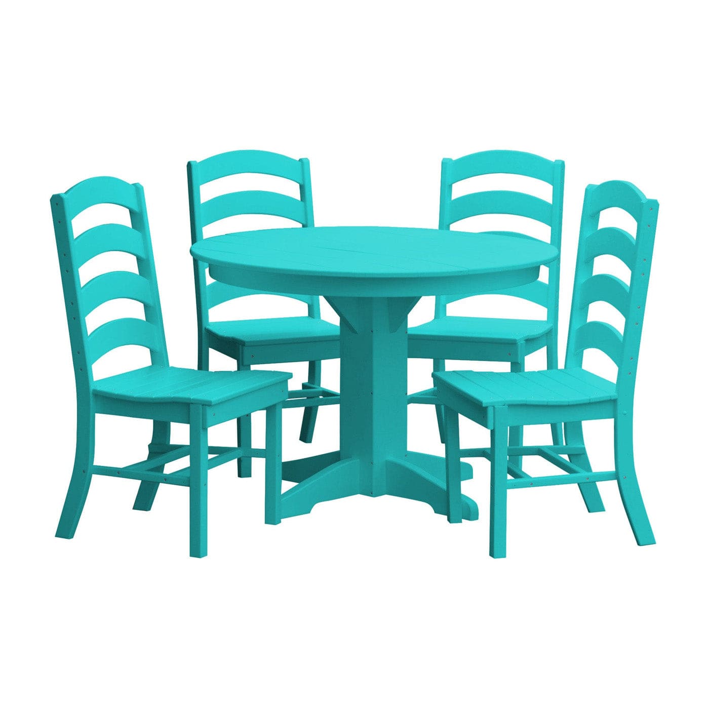 Keystone Amish Co. Josie 5-Piece Poly Outdoor Dining Set with Round Table