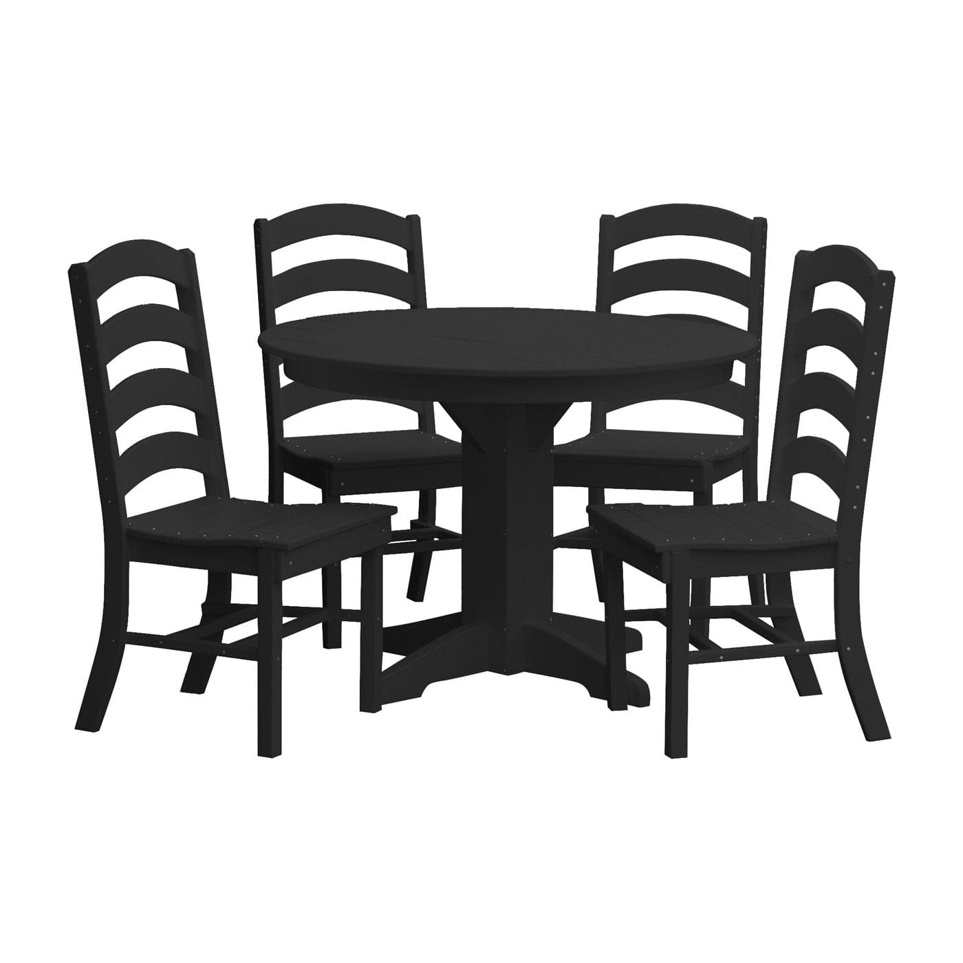 Keystone Amish Co. Josie 5-Piece Poly Outdoor Dining Set with Round Table