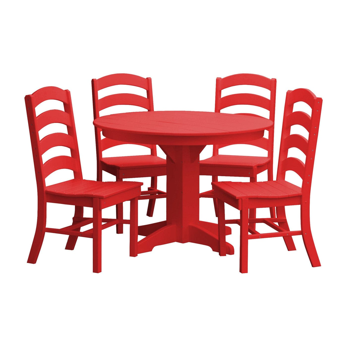 Keystone Amish Co. Josie 5-Piece Poly Outdoor Dining Set with Round Table