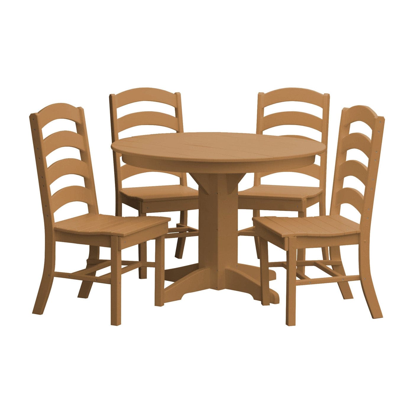Keystone Amish Co. Josie 5-Piece Poly Outdoor Dining Set with Round Table