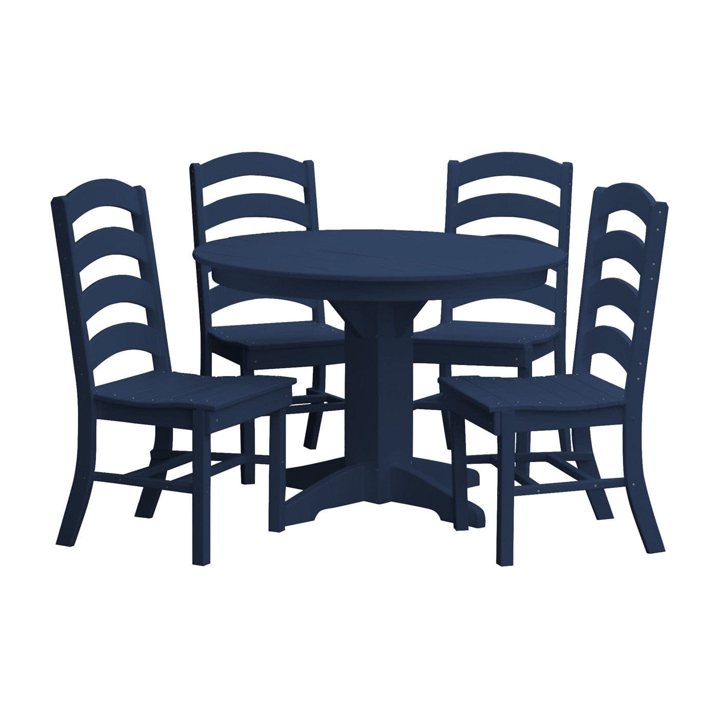 Keystone Amish Co. Josie 5-Piece Poly Outdoor Dining Set with Round Table