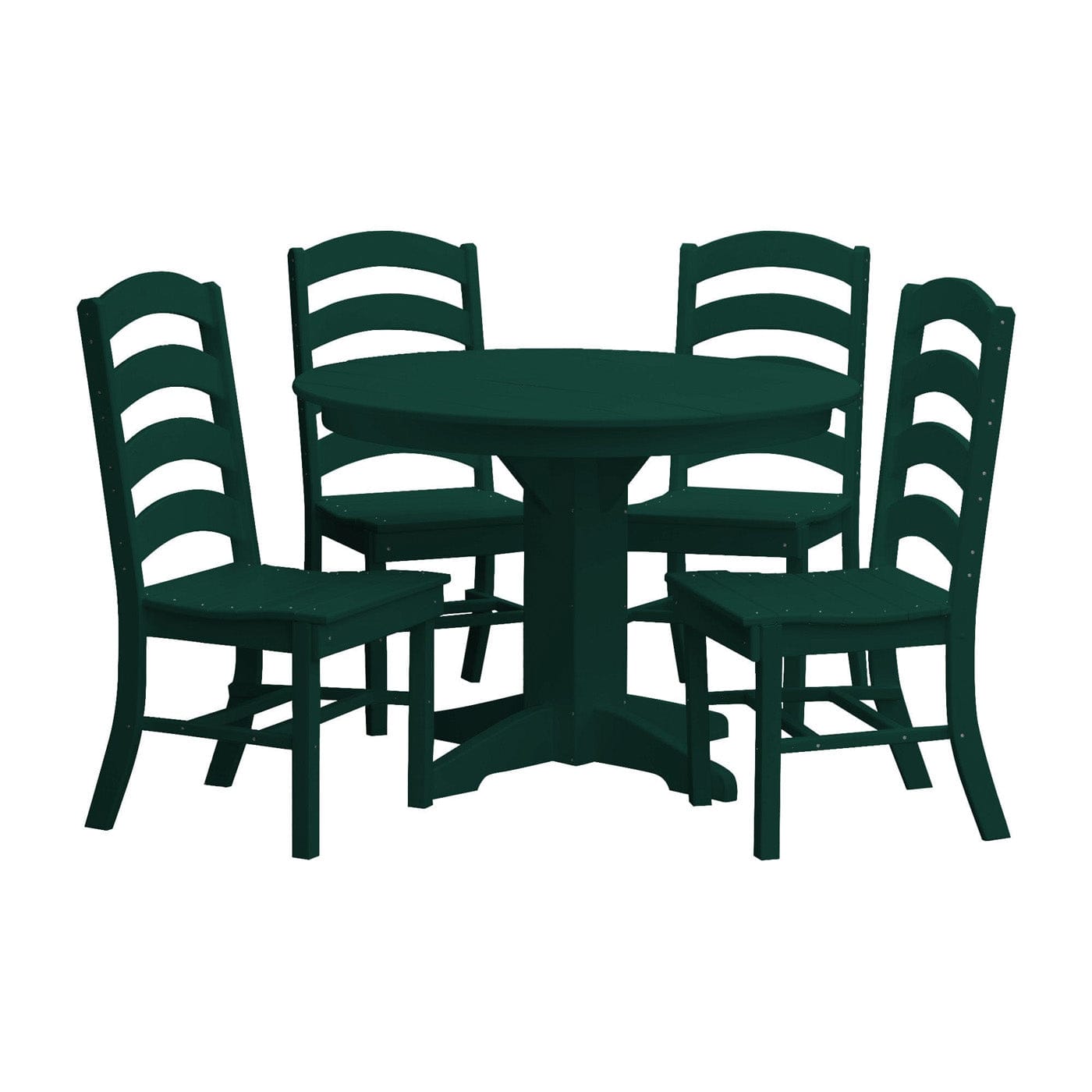 Keystone Amish Co. Josie 5-Piece Poly Outdoor Dining Set with Round Table