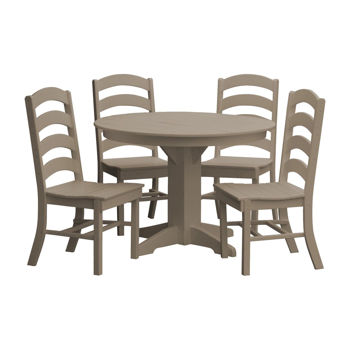 Keystone Amish Co. Josie 5-Piece Poly Outdoor Dining Set with Round Table