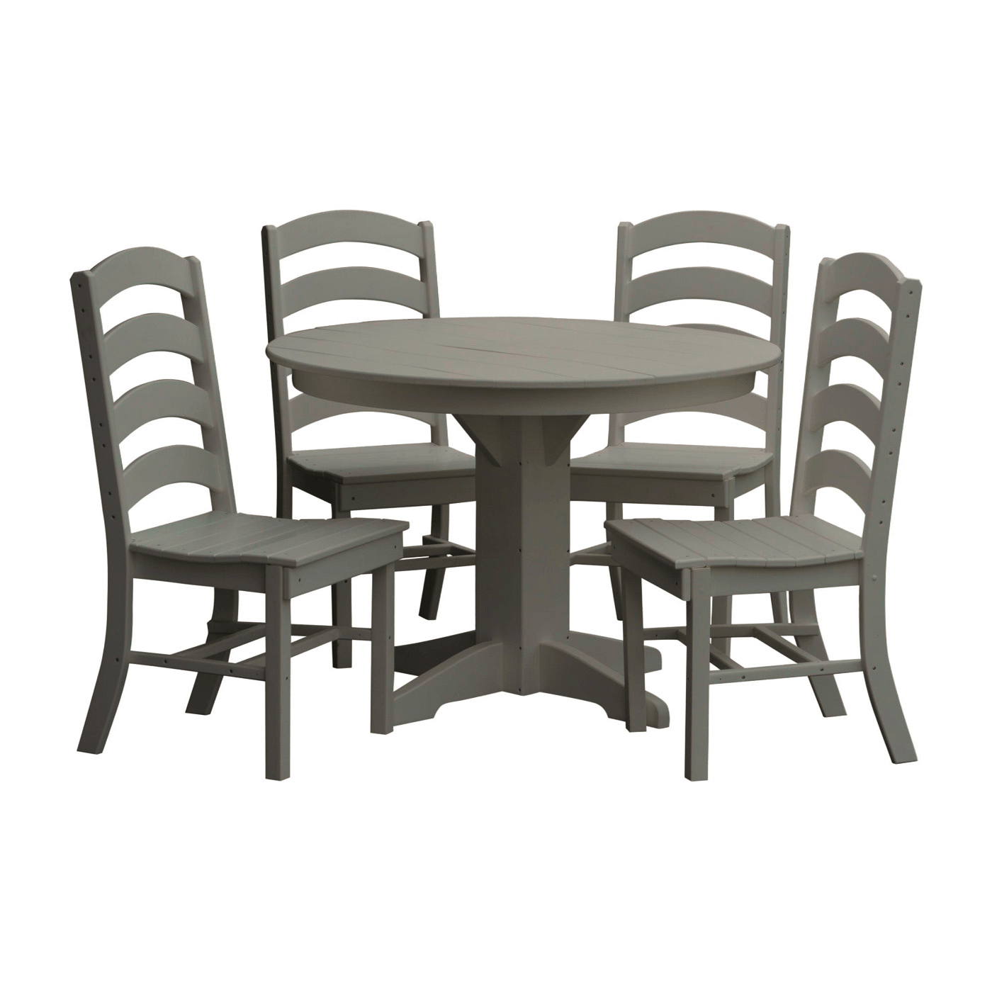 Keystone Amish Co. Josie 5-Piece Poly Outdoor Dining Set with Round Table