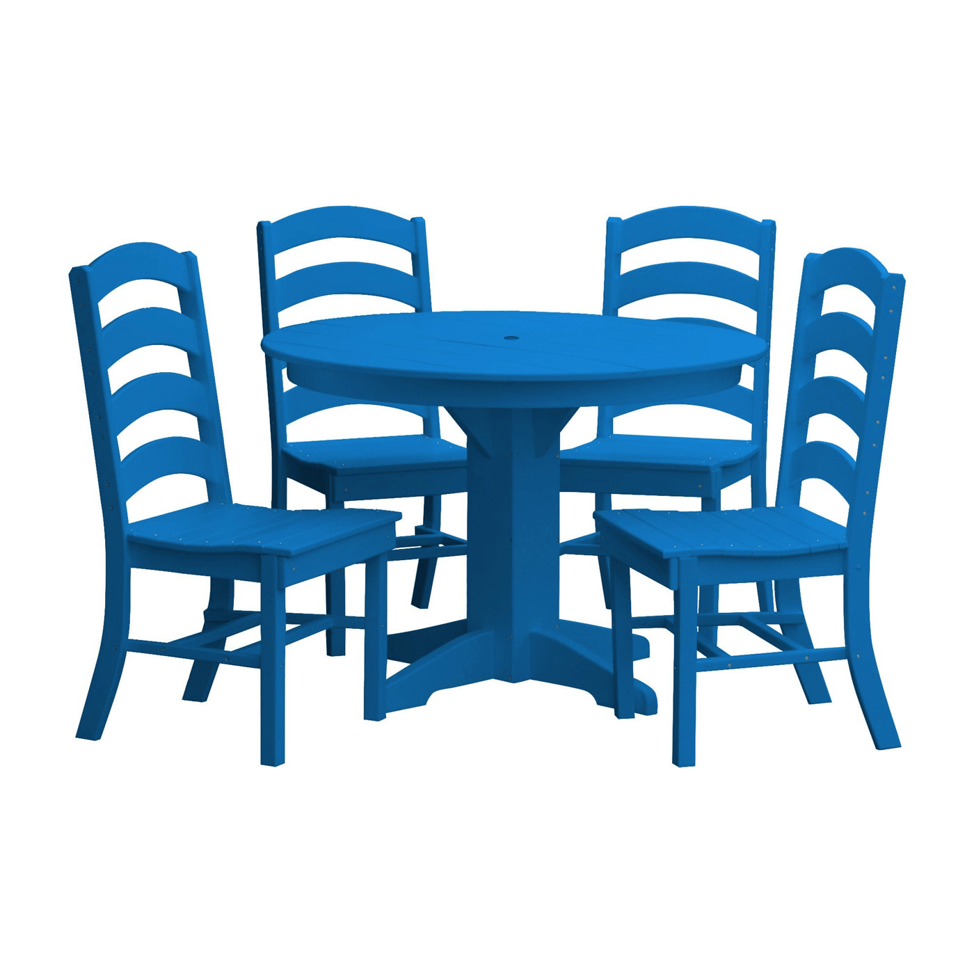 Keystone Amish Co. Josie 5-Piece Poly Outdoor Dining Set with Round Table