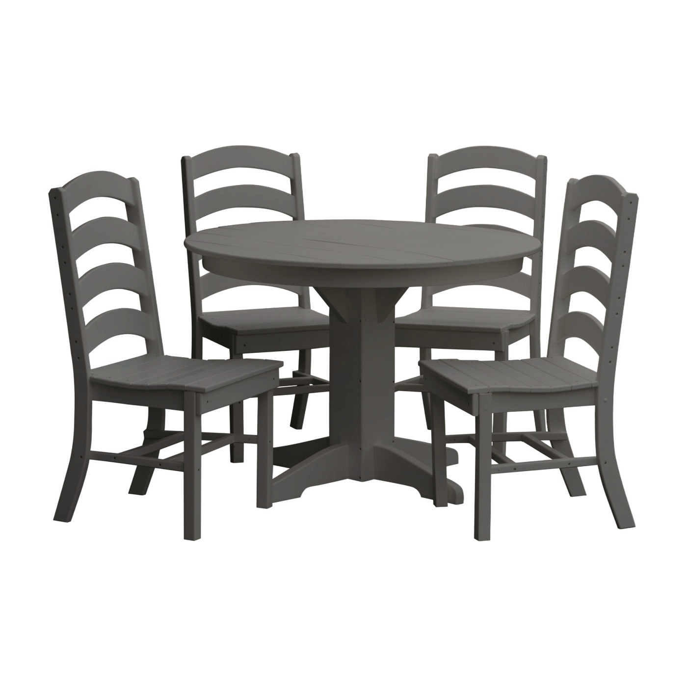 Keystone Amish Co. Josie 5-Piece Poly Outdoor Dining Set with Round Table