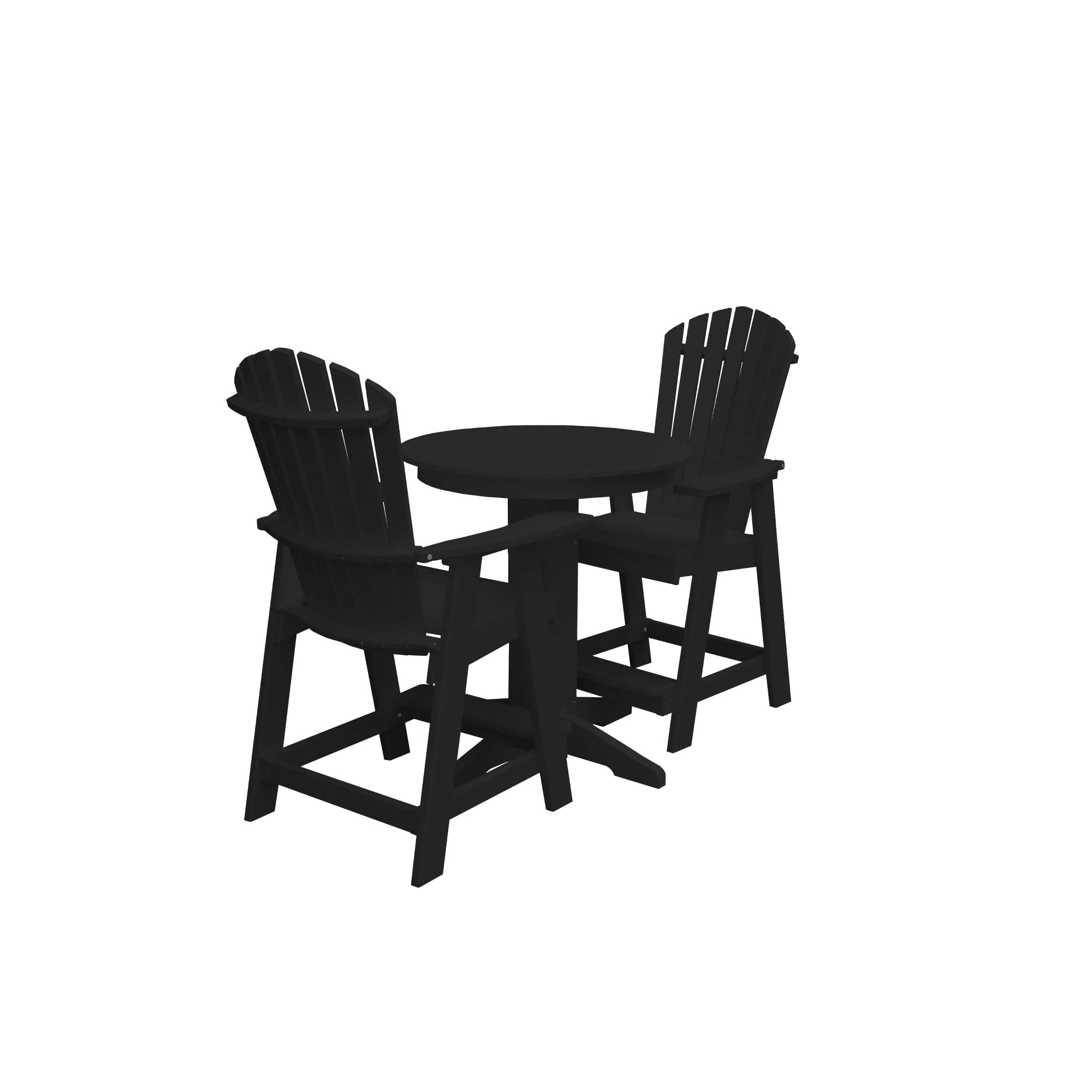 Keystone Amish Co. Sunburst 3-Piece Counter Height Dining Set with Round Table